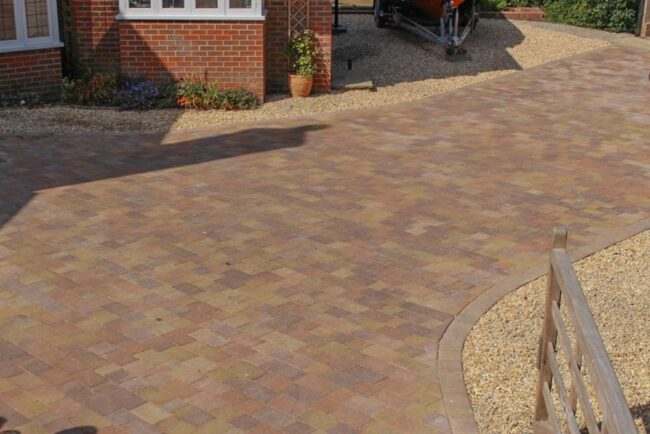 Block paved driveway