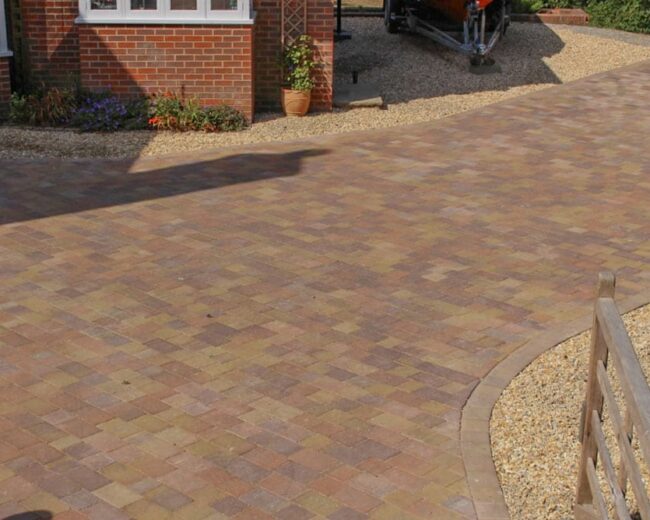 Block paved driveway