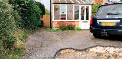 New Block Paving Drive and Sideway Cholsey Oxfordshire - Before