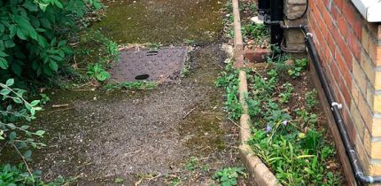 New Block Paving Drive and Sideway Cholsey Oxfordshire - Before