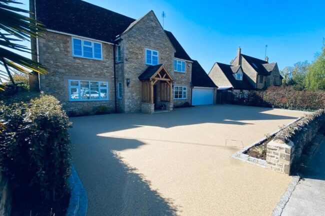 New Resin-bound Driveway and Indian Sandstone Patio, Kirtlington, Oxfordshire