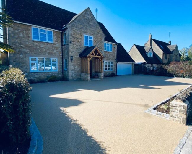 New Resin-bound Driveway and Indian Sandstone Patio, Kirtlington, Oxfordshire