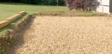 New Porcelain Patio and Landscaping, Wooton, Oxfordshire Before 4
