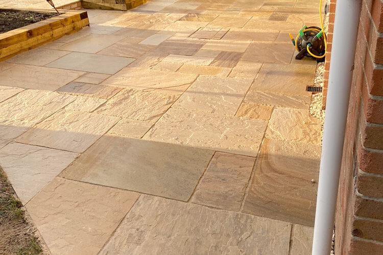 after-3 Indian Sandstone Patio, Sutton Courtenay, Abingdon
