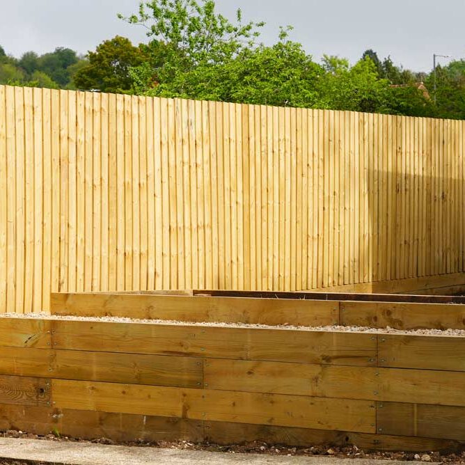 Image 19, New fencing and terraced sleeper bed. Garden Landscaping & Terracing, Buckinghamshire. New Driveway Company