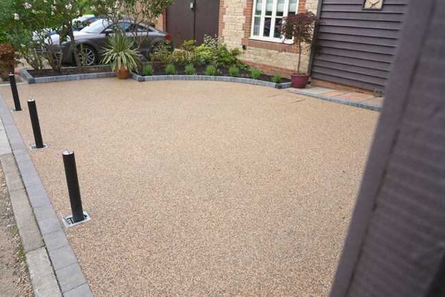 Resin Bound Driveway and Sandstone Paving Ambrosden Bicester - The finished project