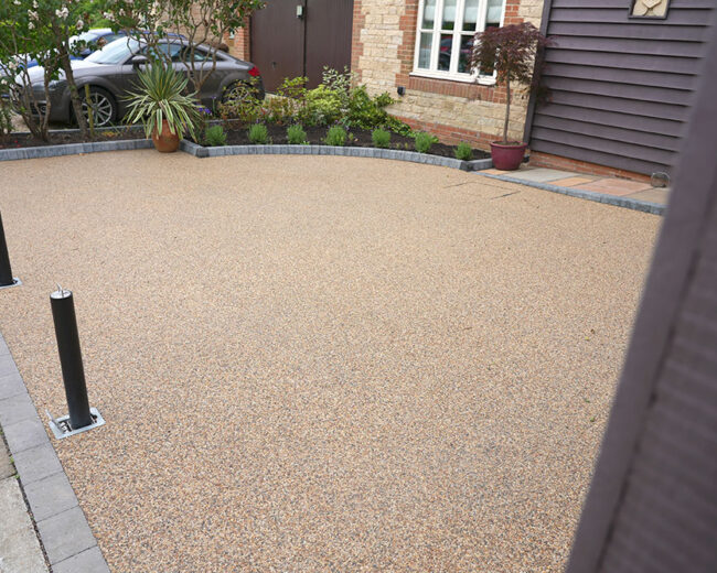 Resin Bound Driveway and Sandstone Paving Ambrosden Bicester - The finished project