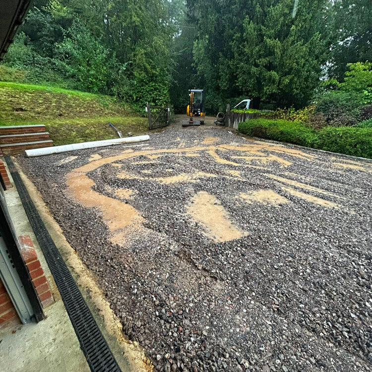 Brick Paved Driveway, Guildford. New Driveway Company.