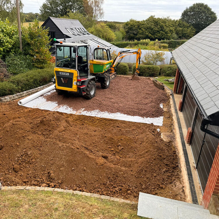 Brick Paved Driveway, Guildford. New Driveway Company.