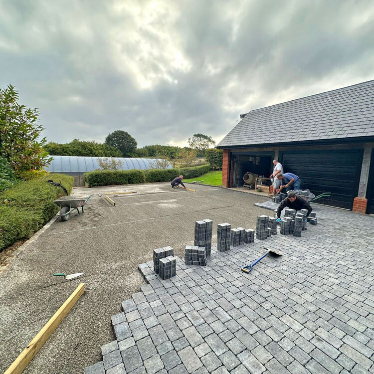 Brick Paved Driveway, Guildford. New Driveway Company.