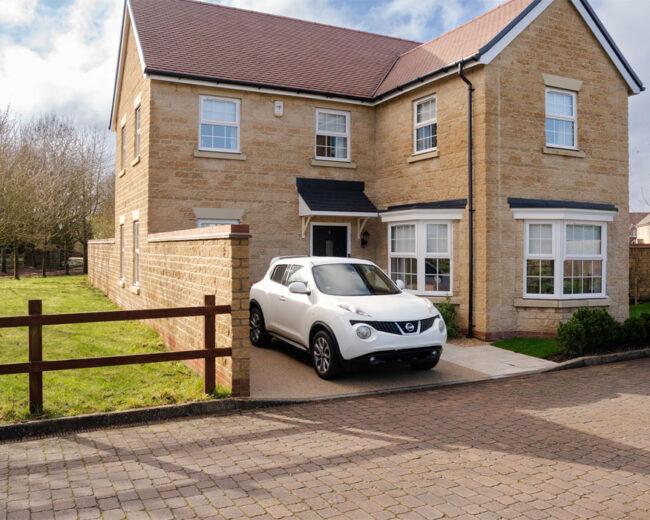 Resin Bound Driveway and Porcelain Patio Path, Marcham, Oxfordshire. New Driveway Company