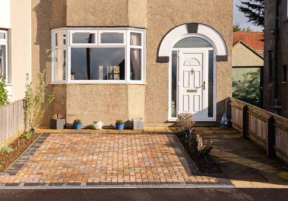 close up of block paving driveway from road Block Paving Driveway and Dropped Kerb Installation, Oxford