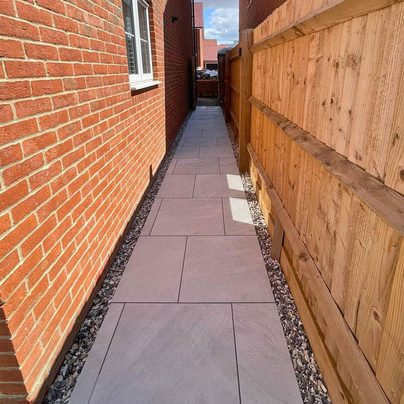 Porcelain Patio and Garden Paths, Benson, Oxfordshire. New Driveway Company
